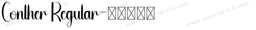 Conther Regular字体转换